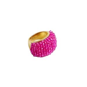 Vibrant J. Crew Woven Beaded Ring